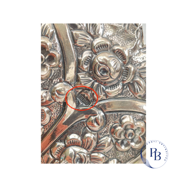 décoration murale - miroir - turc - argent - marié - cadeau - poinçon 900 - vernaison - puces de saint ouen - flea market - pamela - riconti - art de la table