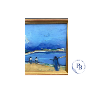 saint briac, mer, manche, bretagne en france, peinture de vacances, huile sur toile, bâteaux, boats, tabelau ancien, puces de paris, riconti, davy, alain davy, peinture moderne, belle couleur, saint jacut de la mer