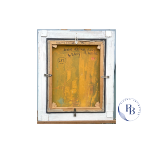 sortie sous la neige, sortie d'usine, peinture de vacances, huile sur toile, tabelau ancien, puces de paris, riconti, davy, alain davy, peinture moderne,